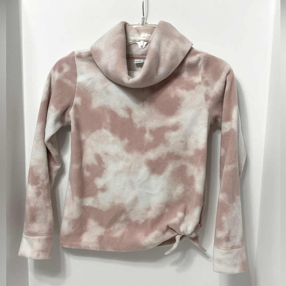 GIRLS OLD NAVY ACTIVE COWL NECK FLEECE TOP - SZ LARGE 10/12